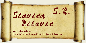 Slavica Milović vizit kartica